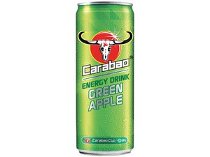 DRINKS ENERGY GR. APPLE CARABAO CAN 12 X 330 ML