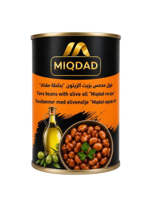MIQDAD FOUL MEDAMMES WITH OLIVE OIL ''MIQDAD RECIPE'' 24 X 400 GR