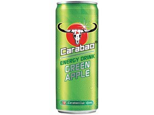 DRINKS ENERGY GR. APPLE CARABAO CAN 12 X 330 ML