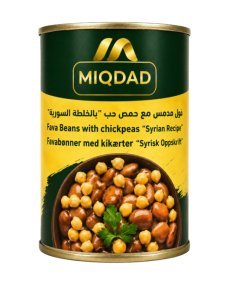 MIQDAD FOUL MEDAMMES WITH CHICKPEAS ''SYRIAN RECIPE'' 24 X 400 GR