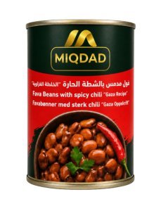 MIQDAD FOUL MEDAMMES WITH CHILLI HOT ''GAZZAWI RECIPE'' 24 X 400 GR